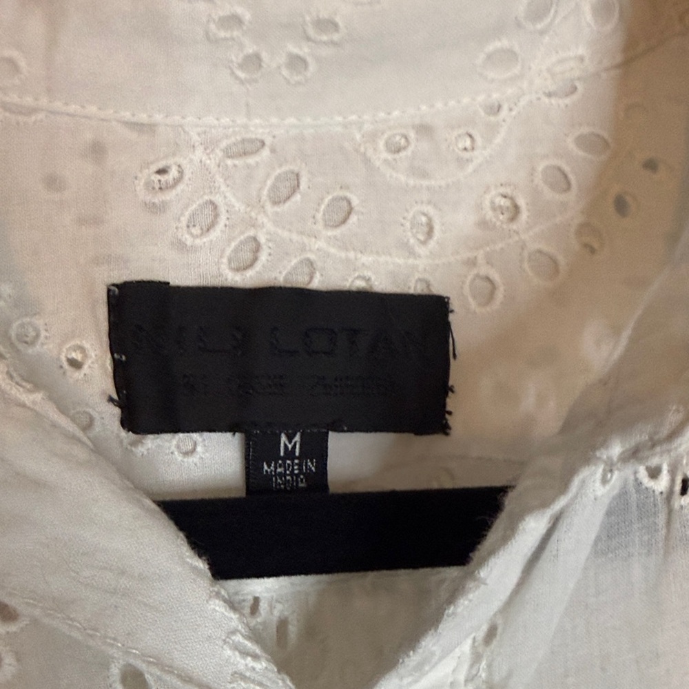 Nili Lotan White Eyelet Blouse - Picture 6 of 10